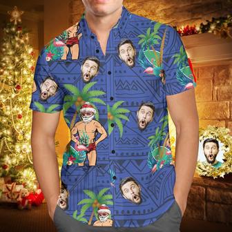 Custom Face Personalized Christmas Hawaiian Shirt Santa Claus On Vacation Holiday Gifts | Newhawaiianshirts AU