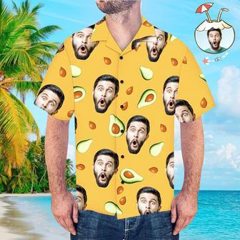 Custom Face Shirt Men's Hawaiian Shirt Avocado | Newhawaiianshirts AU