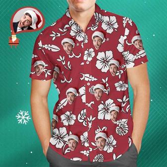 Custom Face Shirt Men's Hawaiian Shirt Lily Flowers | Newhawaiianshirts AU