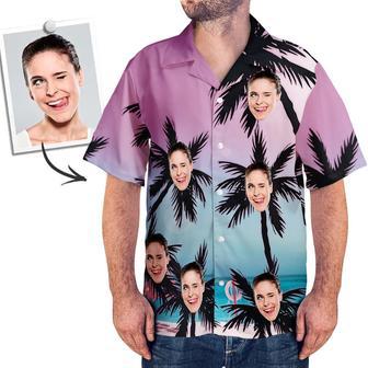 Custom Face Shirt Men's Hawaiian Shirt Palm | Newhawaiianshirts AU