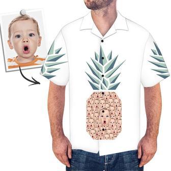 Custom Face Shirt Men's Hawaiian Shirt Pineapple | Newhawaiianshirts UK