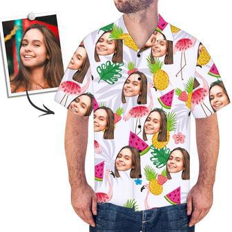 Custom Face Shirt Men's Hawaiian Shirt Pineapple And Watermelon | Newhawaiianshirts DE