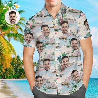 Custom Face Shirt Men's Hawaiian Shirt Sea View | Newhawaiianshirts AU