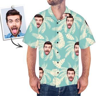 Custom Face Shirt Men's Hawaiian Shirt Simple Color Matching | Newhawaiianshirts AU