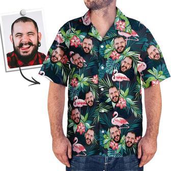 Custom Face Shirt Personalised Hawaiian Shirt Flamingo Flower Gift For Her | Newhawaiianshirts AU