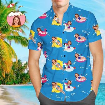 Custom Face Shirt Personalized Photo Men's Hawaiian Shirt For Boyfriend Husband | Newhawaiianshirts AU