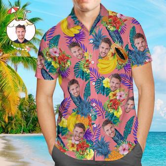 Custom Face Shirt Personalized Photo Men's Hawaiian Shirt Gift For Him | Newhawaiianshirts