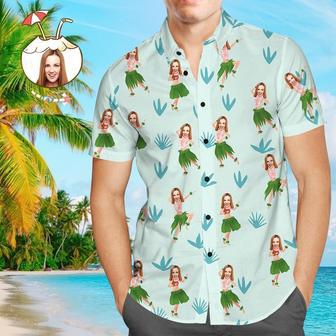 Custom Face Shirt Personalized Photo Men's Hawaiian Shirt Happy Dance | Newhawaiianshirts