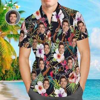 Custom Face Shirt Personalized Photo Men's Hawaiian Shirt Men's Hawaiian Shirt Street Style | Newhawaiianshirts