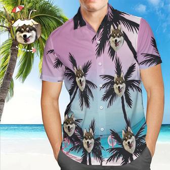 Custom Hawaiian Shirt Custom Face Hawaiian Shirt Coconut Trees Button Down Shirts | Newhawaiianshirts