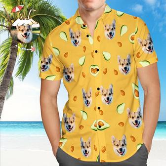 Custom Hawaiian Shirt With Dog On It Personalized Hawaiian Shirt Avocado Beach Shirt | Newhawaiianshirts AU