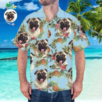 Custom Hawaiian Shirt With Husband Face Pineapple Pattern Hawaiian Shirt For Beach | Newhawaiianshirts UK