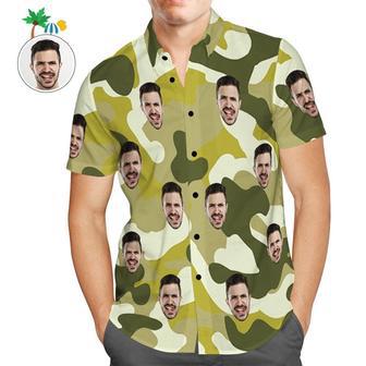 Custom Hawaiian Shirts Auqamarin Camouflage Personalized Aloha Beach Shirt For Men | Newhawaiianshirts