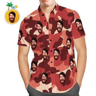 Custom Hawaiian Shirts Light Coral Camouflage Personalized Aloha Beach Shirt For Men | Newhawaiianshirts UK