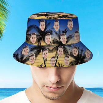 Custom Leaves Hawaiian Fisherman Hat Bucket Hat Beach Sports Hat | Newhawaiianshirts AU