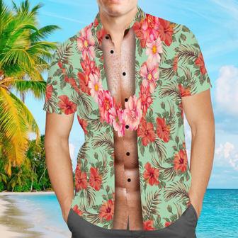 Custom Men Hawaiian Shirts Personalized Text Hawaiian Shirts For Him - Hawaiian Wreath | Newhawaiianshirts