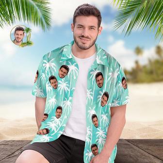 Custom Men's Hawaiian Shirt Face Paradise Palms Hawaiian Shirt Gift For Men | Newhawaiianshirts