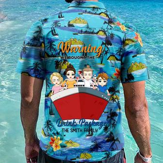 Custom Men's Hawaiian Shirts With Cruise Travel Personalized Cartoon Family Members | Newhawaiianshirts CA