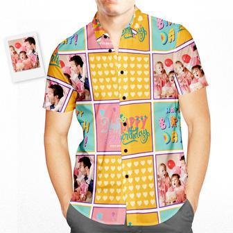 Custom Photo Happy Birthday All Over Printed Hawaiian Shirt Personalized Birthday Gifts | Newhawaiianshirts CA