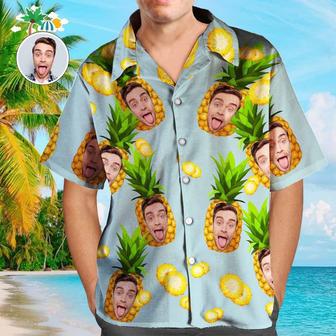 Custom Photo Shirt Men's Hawaiian Shirt Big Pineapple For Him | Newhawaiianshirts DE