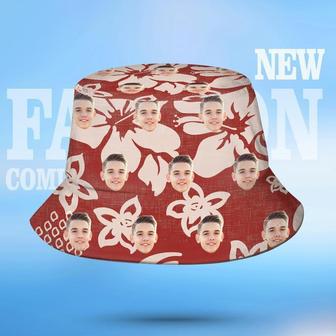 Custom Photo Tropical Flower Print Hawaiian Fisherman Hat Bucket Hat | Newhawaiianshirts AU