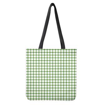 Green Tattersall Pattern Print Tote Bag | Newhawaiianshirts AU