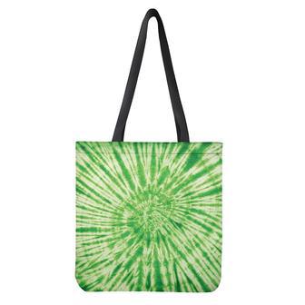 Green Tie Dye Print Tote Bag | Newhawaiianshirts DE