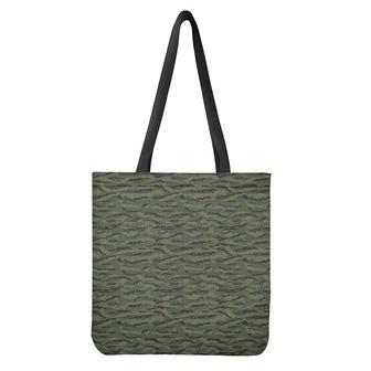 Green Tiger Stripe Camouflage Print Tote Bag | Newhawaiianshirts