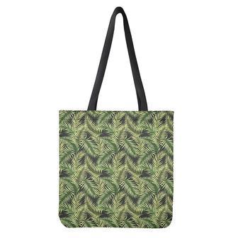 Green Tropical Palm Leaf Pattern Print Tote Bag | Newhawaiianshirts CA