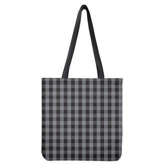 Grey And Black Check Pattern Print Tote Bag | Newhawaiianshirts UK