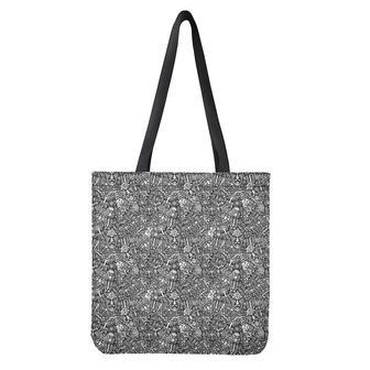 Grey And White Totem Pattern Print Tote Bag | Newhawaiianshirts UK