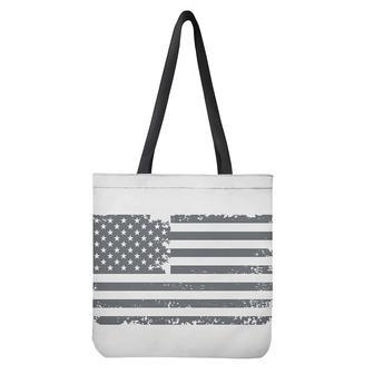 Grey Grunge American Flag Print Tote Bag | Newhawaiianshirts