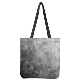 Grey Polygonal Geometric Print Tote Bag | Newhawaiianshirts AU