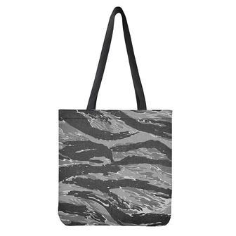 Grey Tiger Stripe Camouflage Print Tote Bag | Newhawaiianshirts