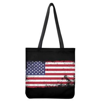 Grunge American Flag Print Tote Bag | Newhawaiianshirts AU