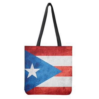 Grunge Puerto Rican Flag Print Tote Bag | Newhawaiianshirts DE