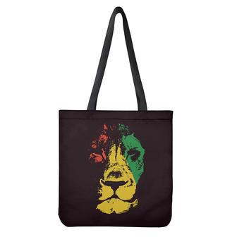 Grunge Rasta Lion Print Tote Bag | Newhawaiianshirts AU