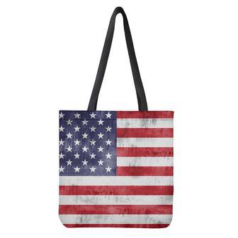 Grunge Usa Flag Print Tote Bag | Newhawaiianshirts