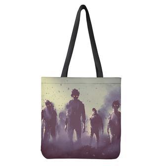 Halloween Zombie Crowd Print Tote Bag | Newhawaiianshirts UK