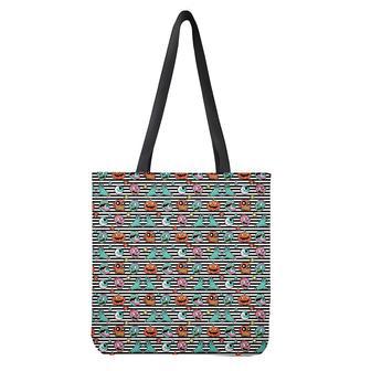 Halloween Zombie Striped Pattern Print Tote Bag | Newhawaiianshirts