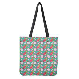 Hand Drawn Dragon Fruit Pattern Print Tote Bag | Newhawaiianshirts DE