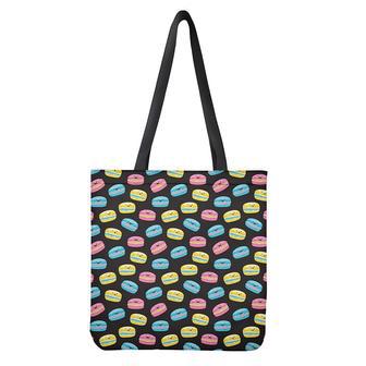 Happy Macarons Pattern Print Tote Bag | Newhawaiianshirts CA