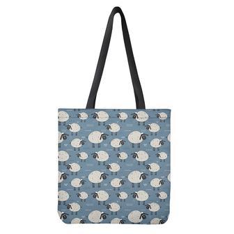 Happy Sheep Pattern Print Tote Bag | Newhawaiianshirts AU