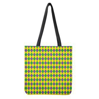 Harlequin Mardi Gras Pattern Print Tote Bag | Newhawaiianshirts AU