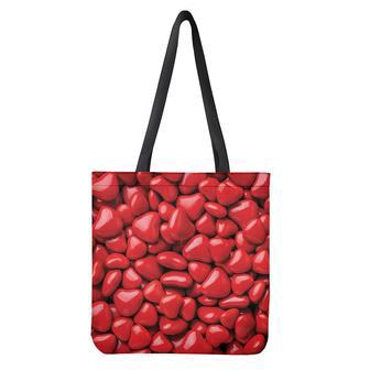 Heart Chocolate Candy Print Tote Bag | Newhawaiianshirts