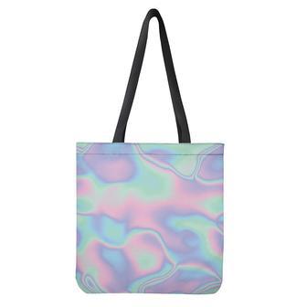 Holographic Waves Print Tote Bag | Newhawaiianshirts