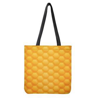 Honeycomb Pattern Print Tote Bag | Newhawaiianshirts CA