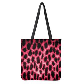 Hot Pink And Black Cheetah Print Tote Bag | Newhawaiianshirts AU