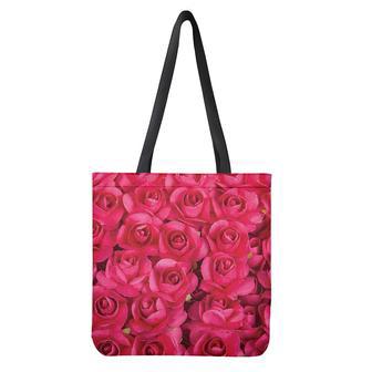 Hot Pink Rose Print Tote Bag | Newhawaiianshirts UK