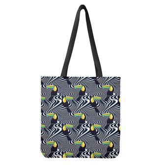 Illusion Toucan Print Tote Bag | Newhawaiianshirts AU